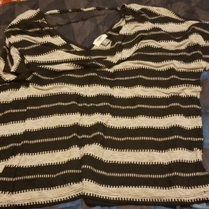 Womens black and white blouse